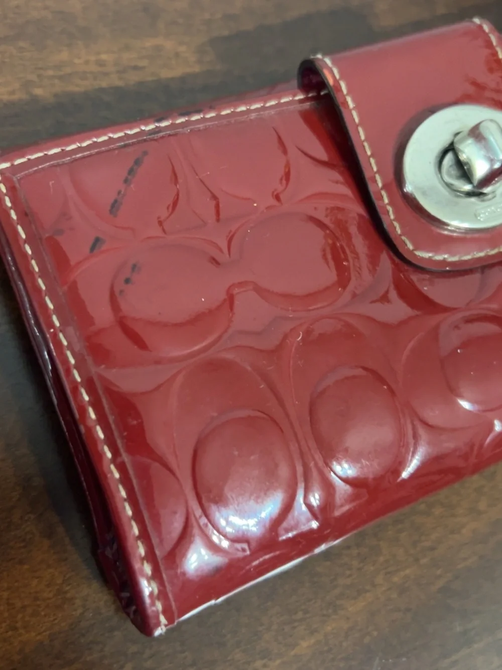 Coach glossy patent